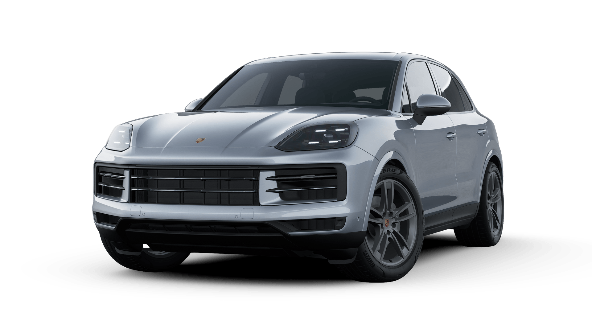 Cayenne 外观图，显示汽车的前部和左侧