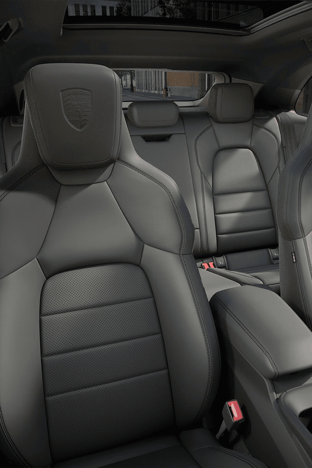 Innensansicht des Macan 4, zeigt den Beifahrersitz.