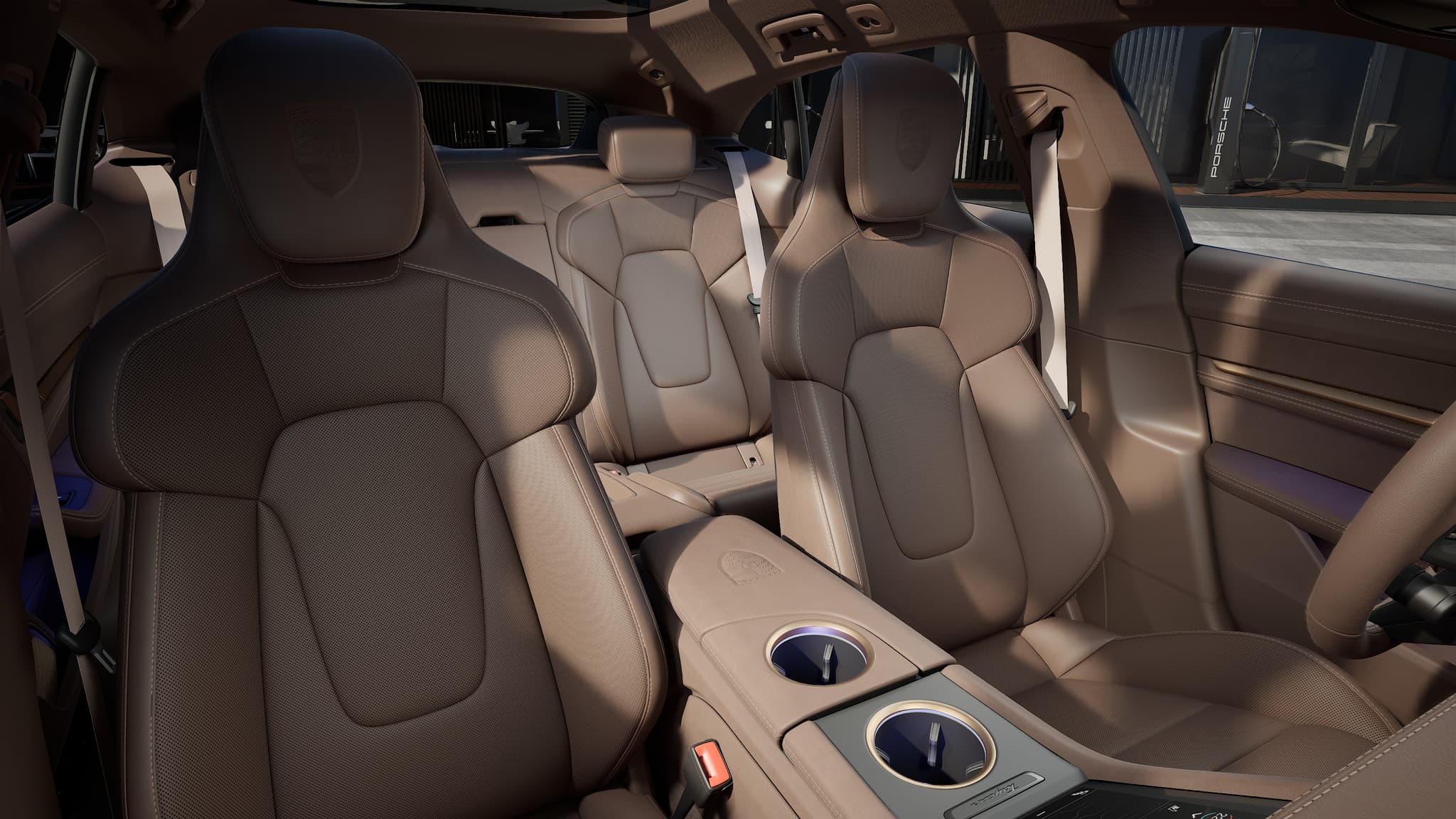 Vnější pohled na Taycan 4S Cross Turismo zezadu