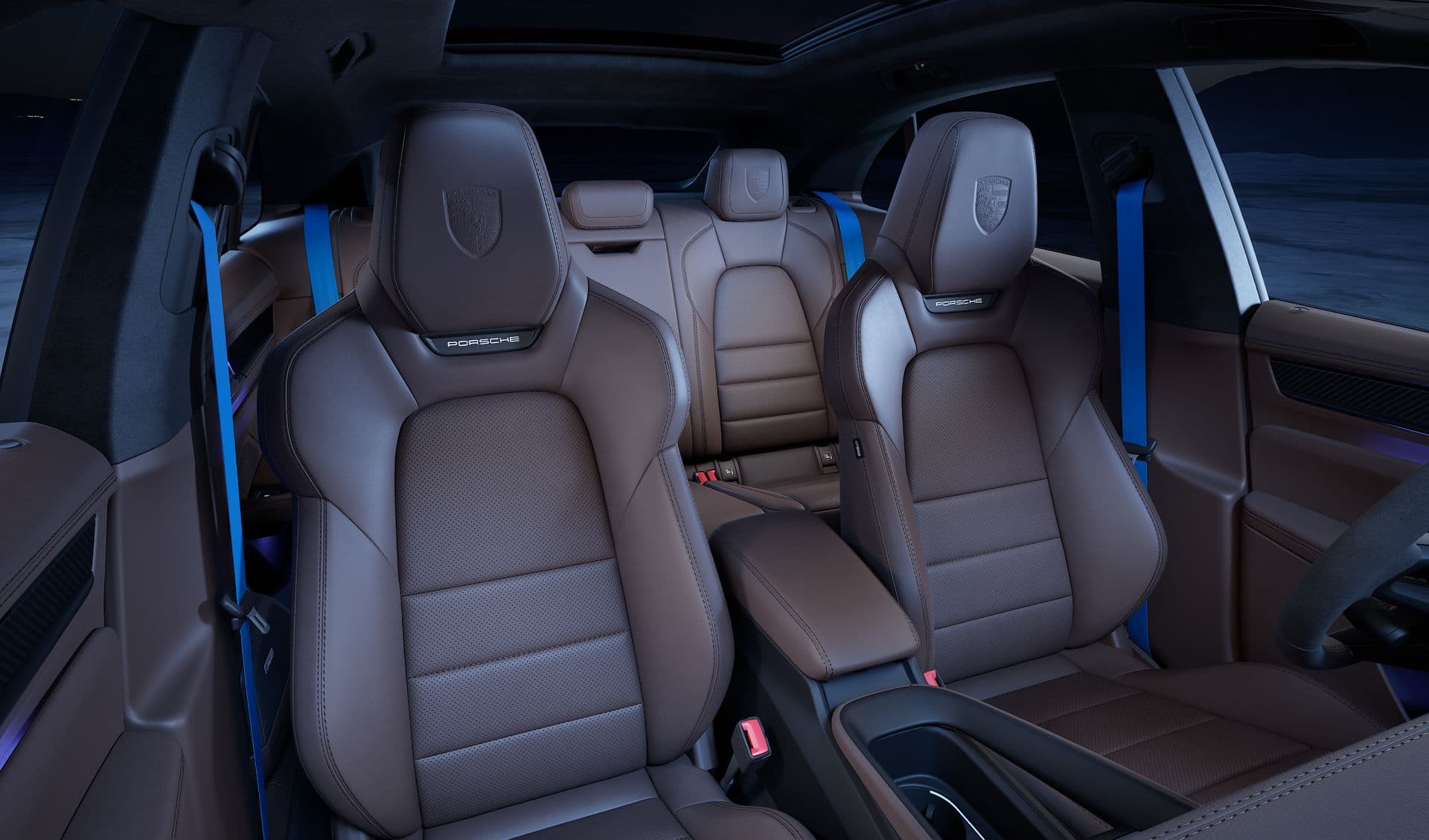 Exterior view of Macan 4S Electric seen from rear